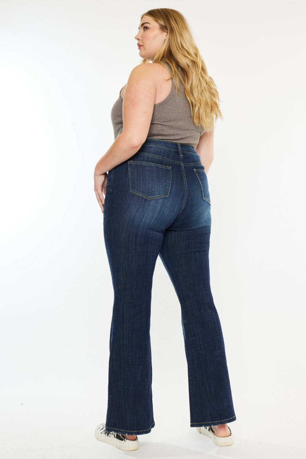 Kancan Full Size Mid Rise Flare Jeans Kancan Full Size Mid Rise Flare Jeans - TopFashionHQ