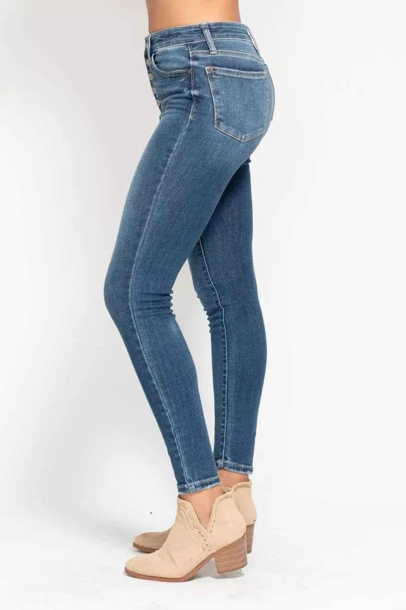 Judy Blue Full Size High Rise Button Fly Skinny Jeans Plus Size Judy Blue Full Size High Rise Button Fly Skinny Jeans Plus Size