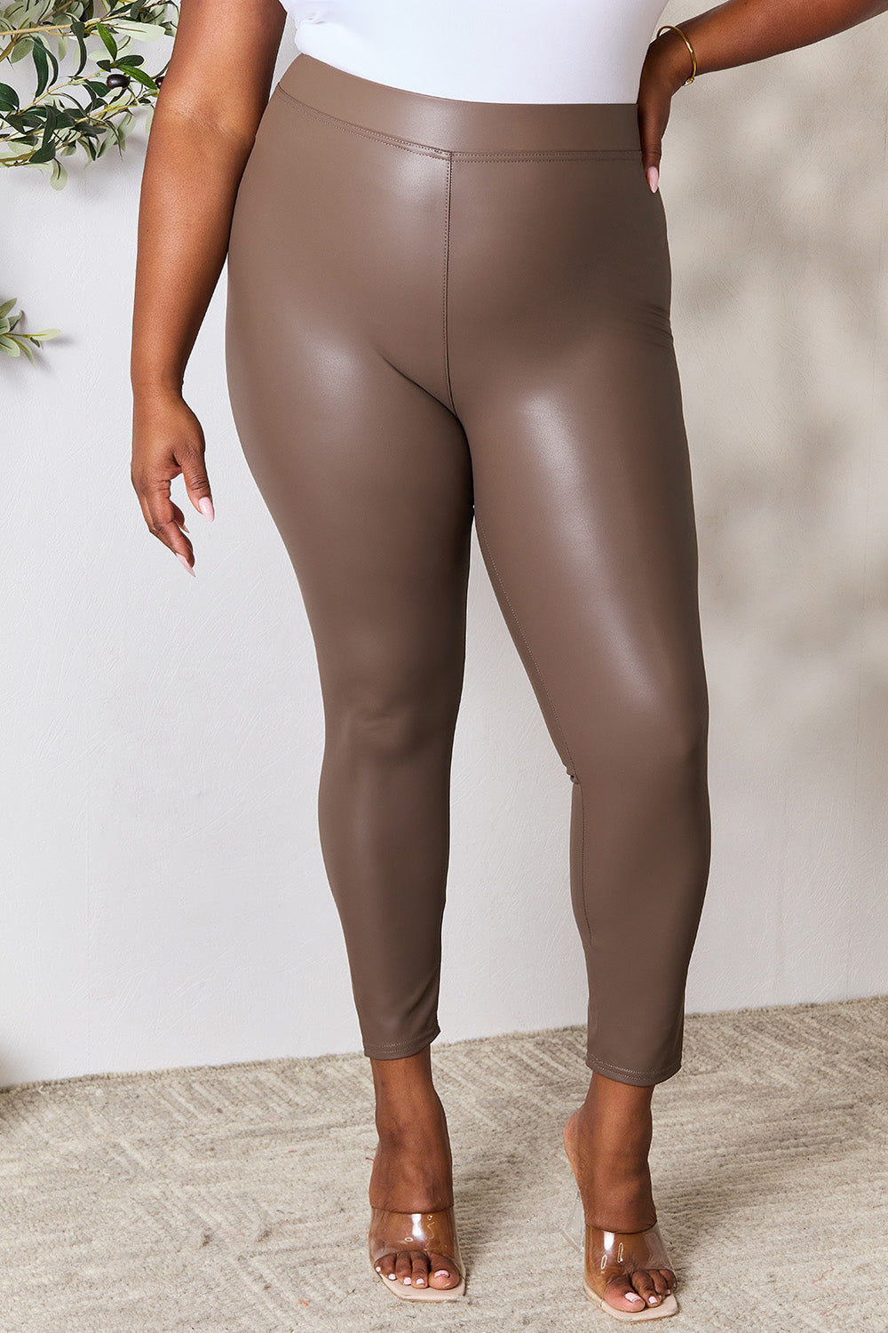 e.Luna Full Size High Waist Skinny Pants e.Luna Full Size High Waist Skinny Pants - TopFashionHQ