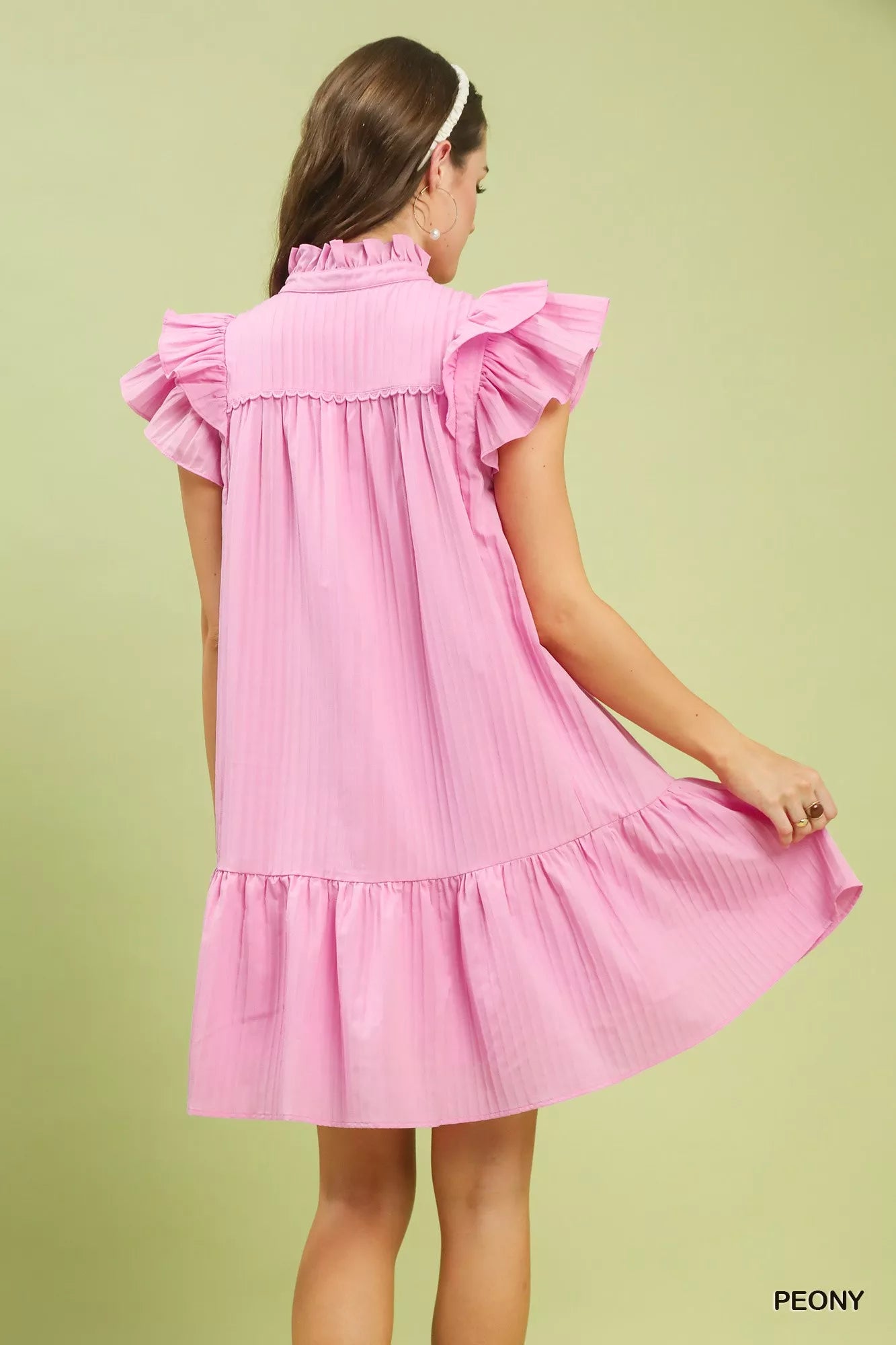 Umgee Flutter Sleeve Tiered Dress afc9cacd-ff8f-4124-ad86-1802f51e93a5-Max-Origin