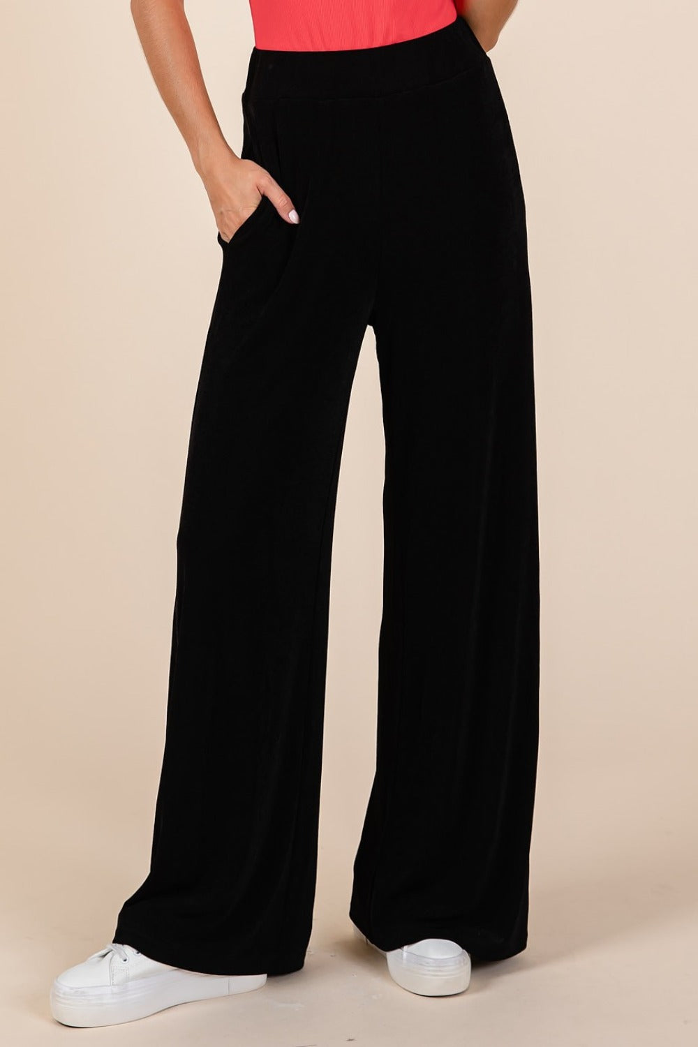Mittoshop Elastic Waist Pants with Side Pockets Mittoshop Elastic Waist Pants with Side Pockets