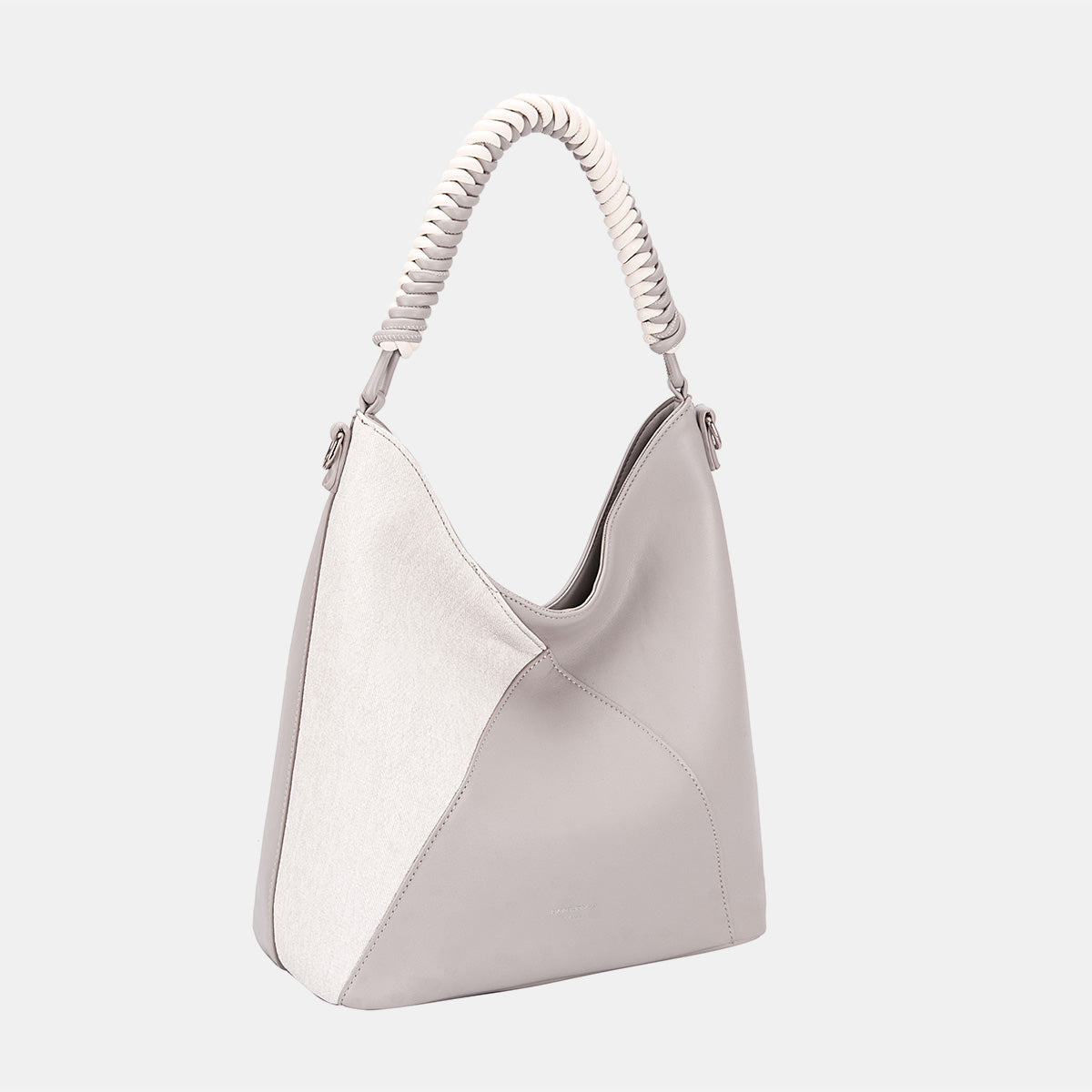David Jones Woven Handle PU Leather Handbag David Jones Woven Handle PU Leather Handbag - TopFashionHQ