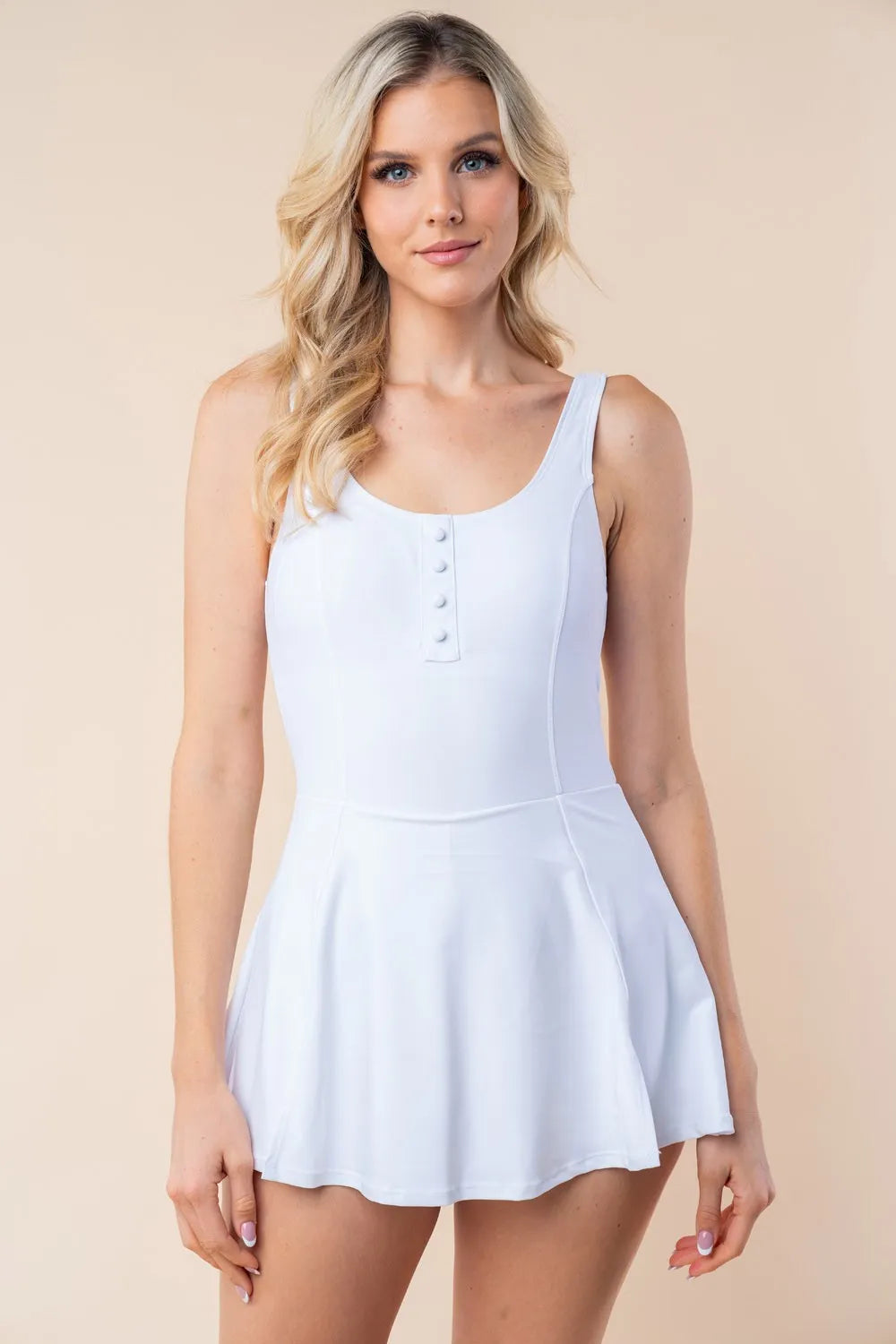 White Birch Sleeveless Performance Knit Swim Dress b10abe46-e143-41ee-9e84-c360c9927b88-Max
