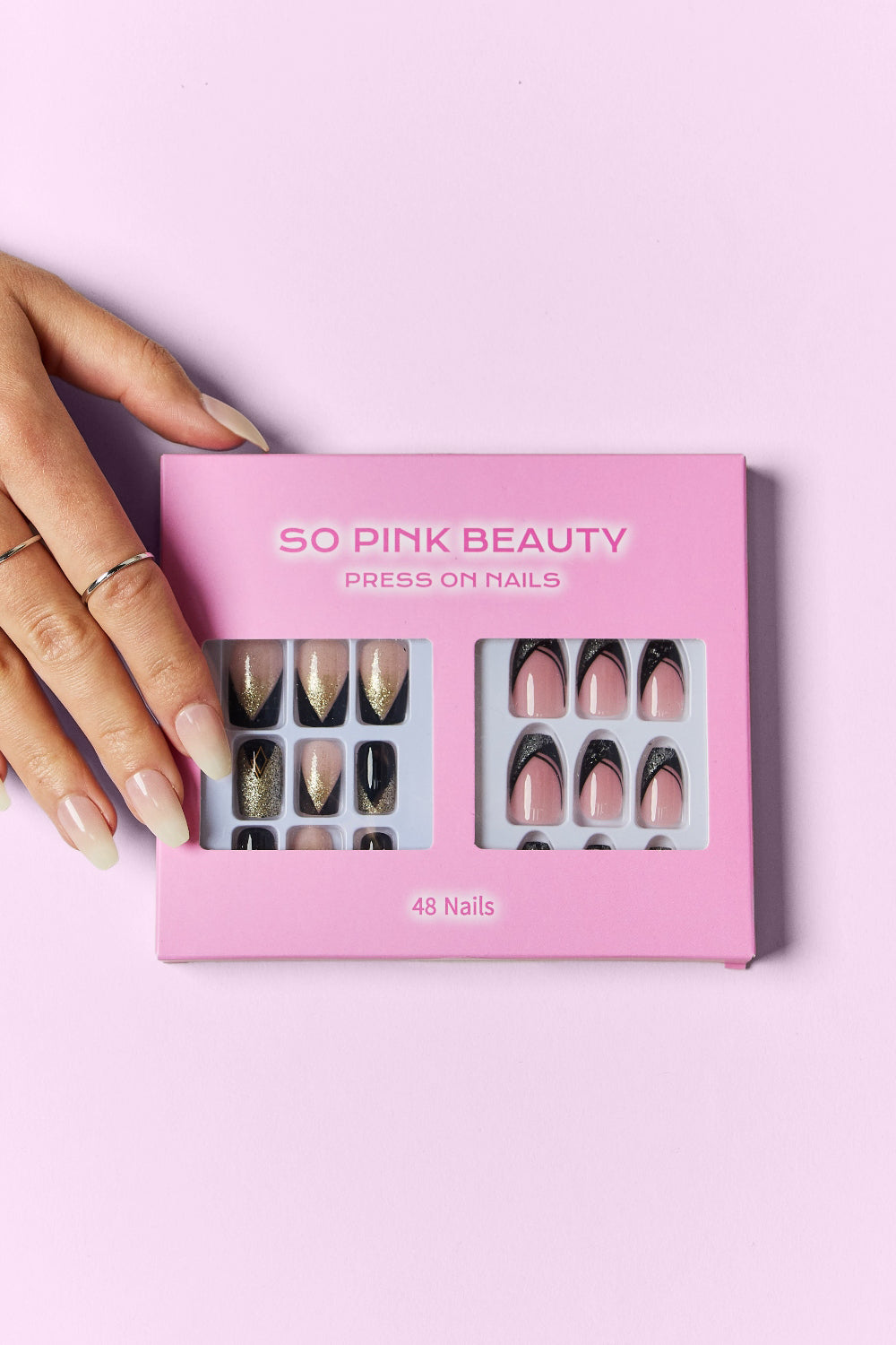 SO PINK BEAUTY Press On Nails 2 Packs SO PINK BEAUTY Press On Nails 2 Packs - TopFashionHQ