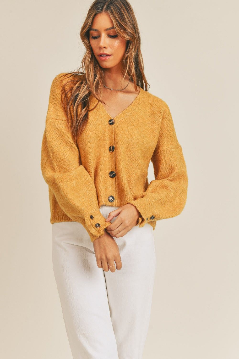 MABLE Long Sleeve Button Down Sweater Cardigan MABLE Long Sleeve Button Down Sweater Cardigan - TopFashionHQ