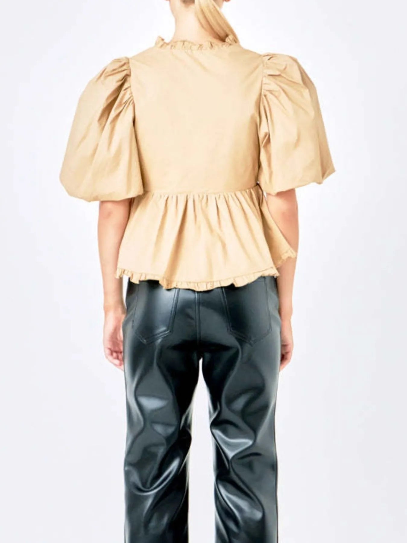 Puff Sleeve Peplum Blouse b3c74af8-85ae-4ed7-9b2b-c51f56a100c2-Max-Origin