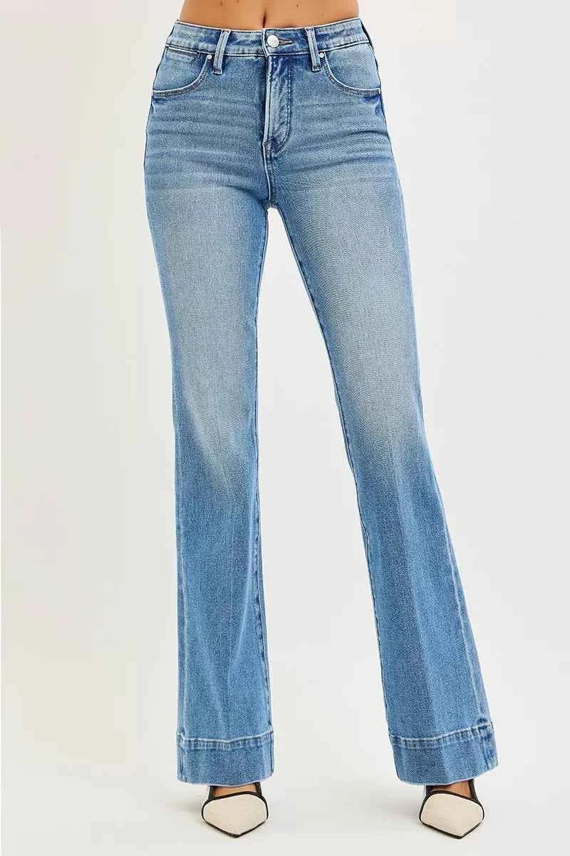 RISEN Tummy Control 4 Way Stretch Mid Rise Flare Jeans RISEN Tummy Control 4 Way Stretch Mid Rise Flare Jeans