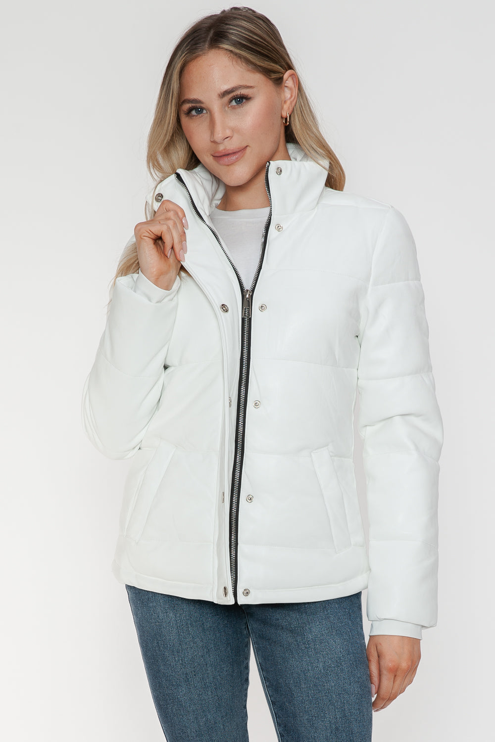 YMI Pocketed Zip Up Turtleneck Puffer Jacket YMI Pocketed Zip Up Turtleneck Puffer Jacket - TopFashionHQ
