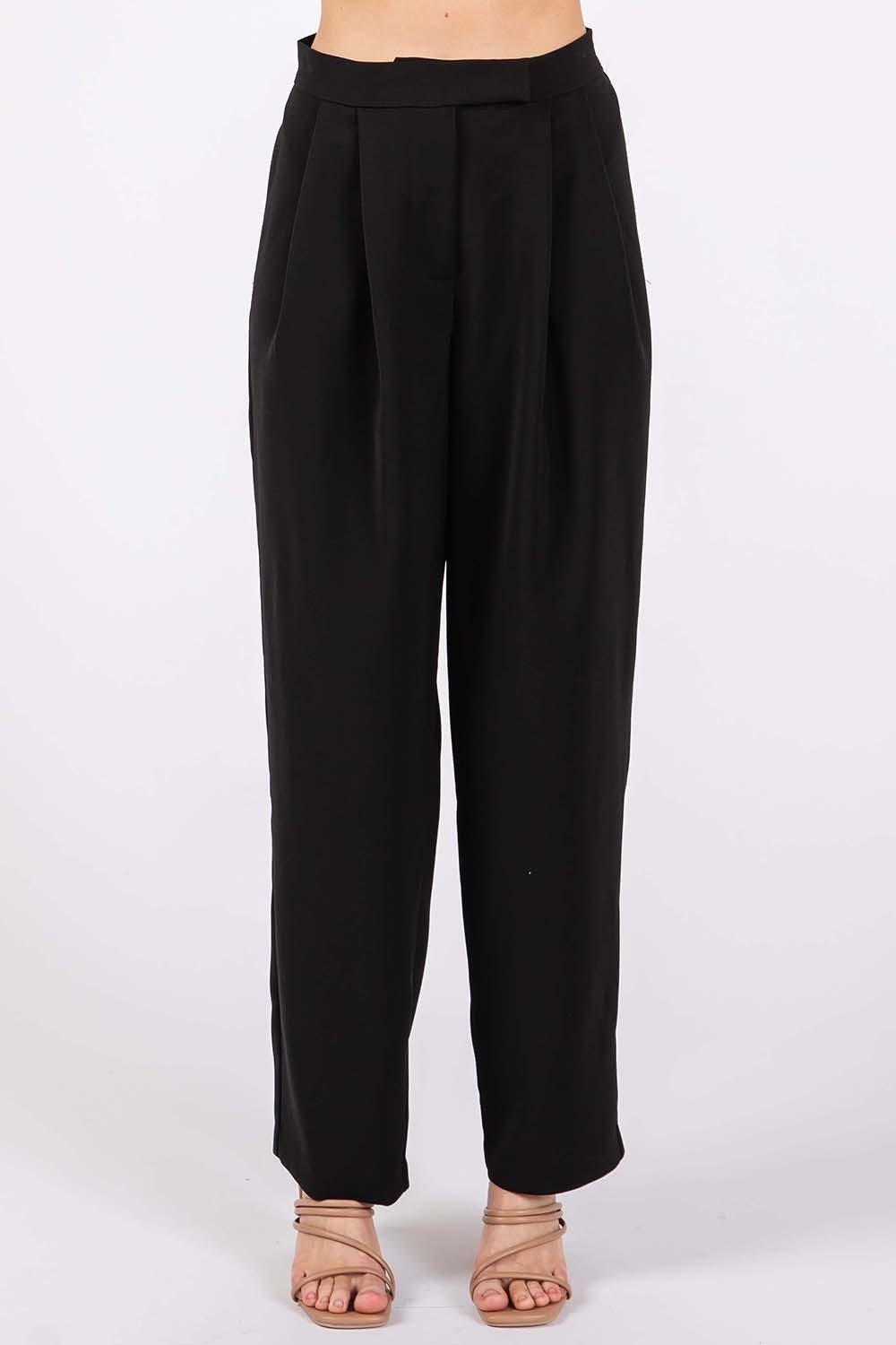 GeeGee High-Waisted Pleated Pants GeeGee High-Waisted Pleated Pants - TopFashionHQ