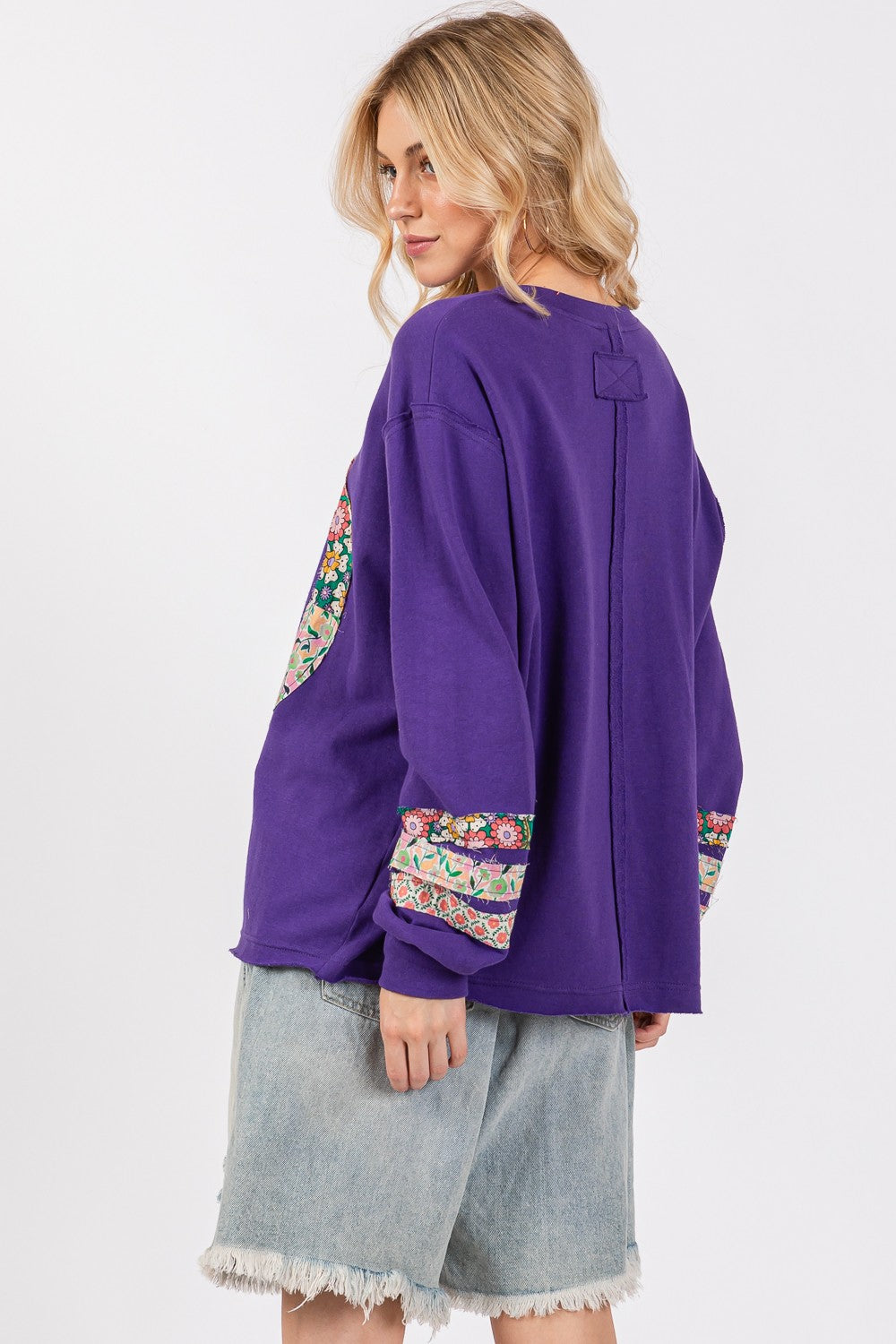 SAGE+FIG Peace Applique Patch Long Sleeve Top SAGE+FIG Peace Applique Patch Long Sleeve Top