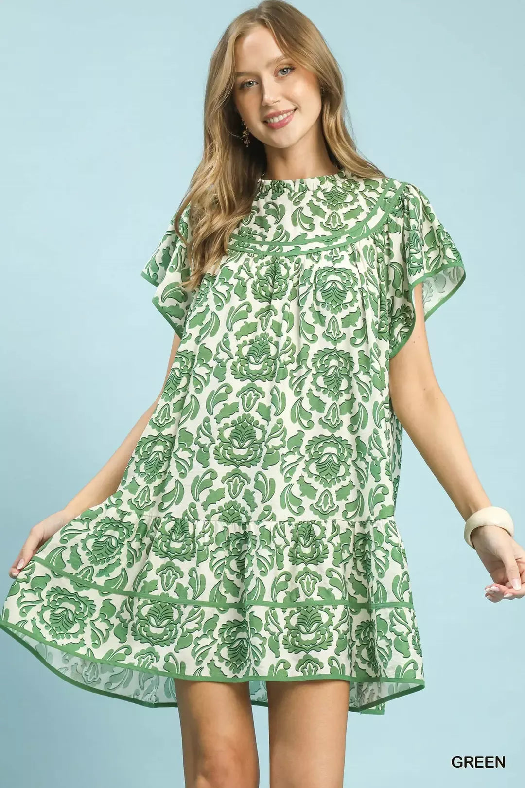 Umgee Abstract Print Babydoll Mini Dress b6f534a9-ea99-49ba-9c1c-9317e000694f-Max-Origin