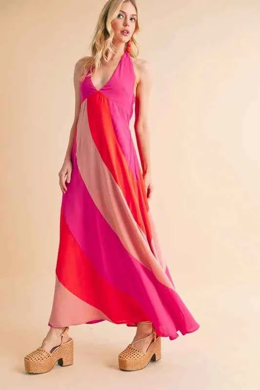Aemi+Co Color Block Sleeveless Maxi Dress Aemi+Co Color Block Sleeveless Maxi Dress