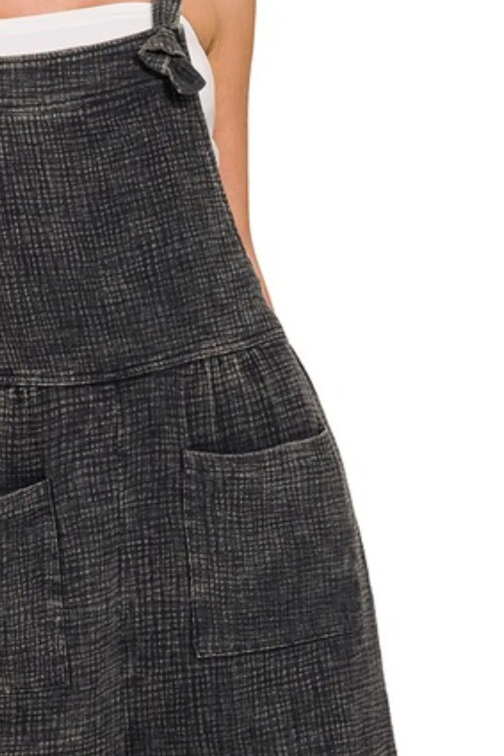 Zenana Woven Double Gauze Acid Washed Romper b890b4ef-1746-4677-a410-530885cc2b99-Max-Origin