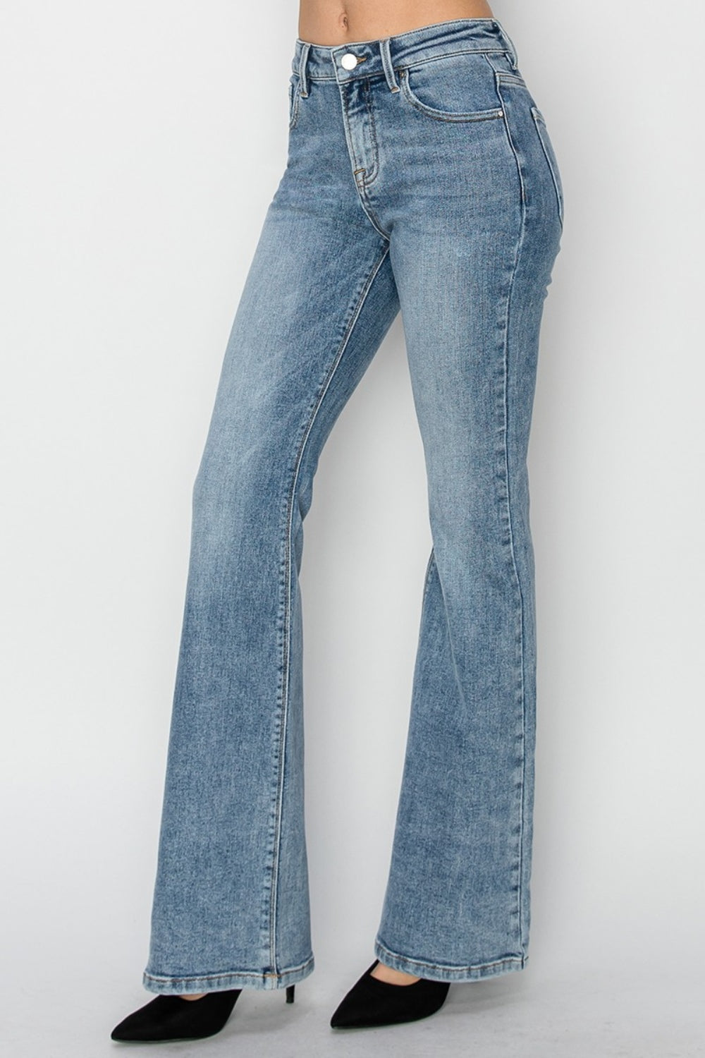 RISEN Full Size Mid Rise Bootcut Jeans RISEN Full Size Mid Rise Bootcut Jeans - TopFashionHQ