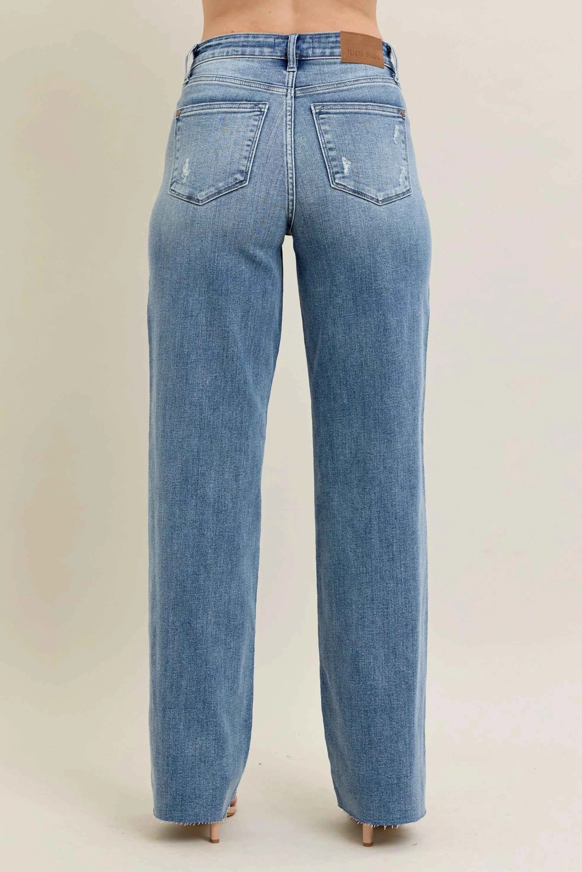 Judy Blue Full Size V - Front Baggy Jeans Plus Size Judy Blue Full Size V - Front Baggy Jeans Plus Size