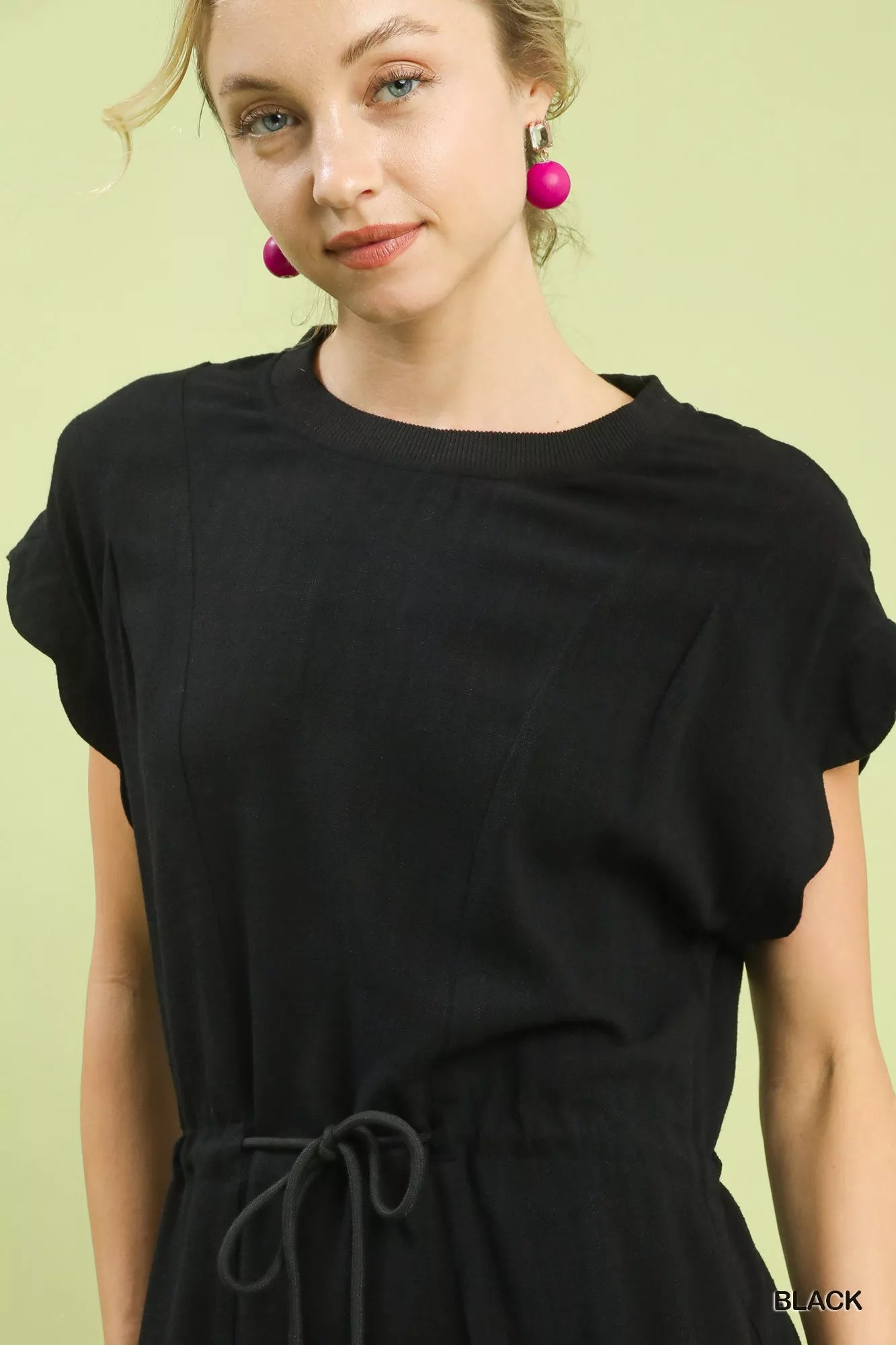 Umgee Linen Blend Scallop Hem Mini Dress bb5323b9-246d-4684-bc71-fb9505acfd6a-Max-Origin