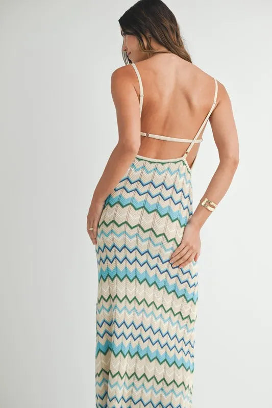 MABLE Lightweight Pointelle Chevron Knit Maxi Dress bb8c3662a2da4fba9327f91448d1205b-Max-Origin