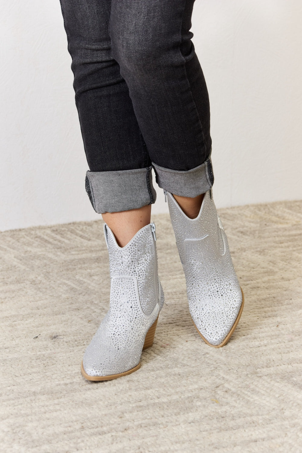 East Lion Corp Rhinestone Ankle Cowboy Boots East Lion Corp Rhinestone Ankle Cowboy Boots - TopFashionHQ