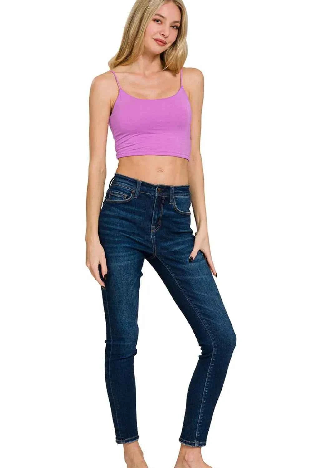 Zenana Double Layered Spaghetti Bra Cami Zenana Double Layered Spaghetti Bra Cami