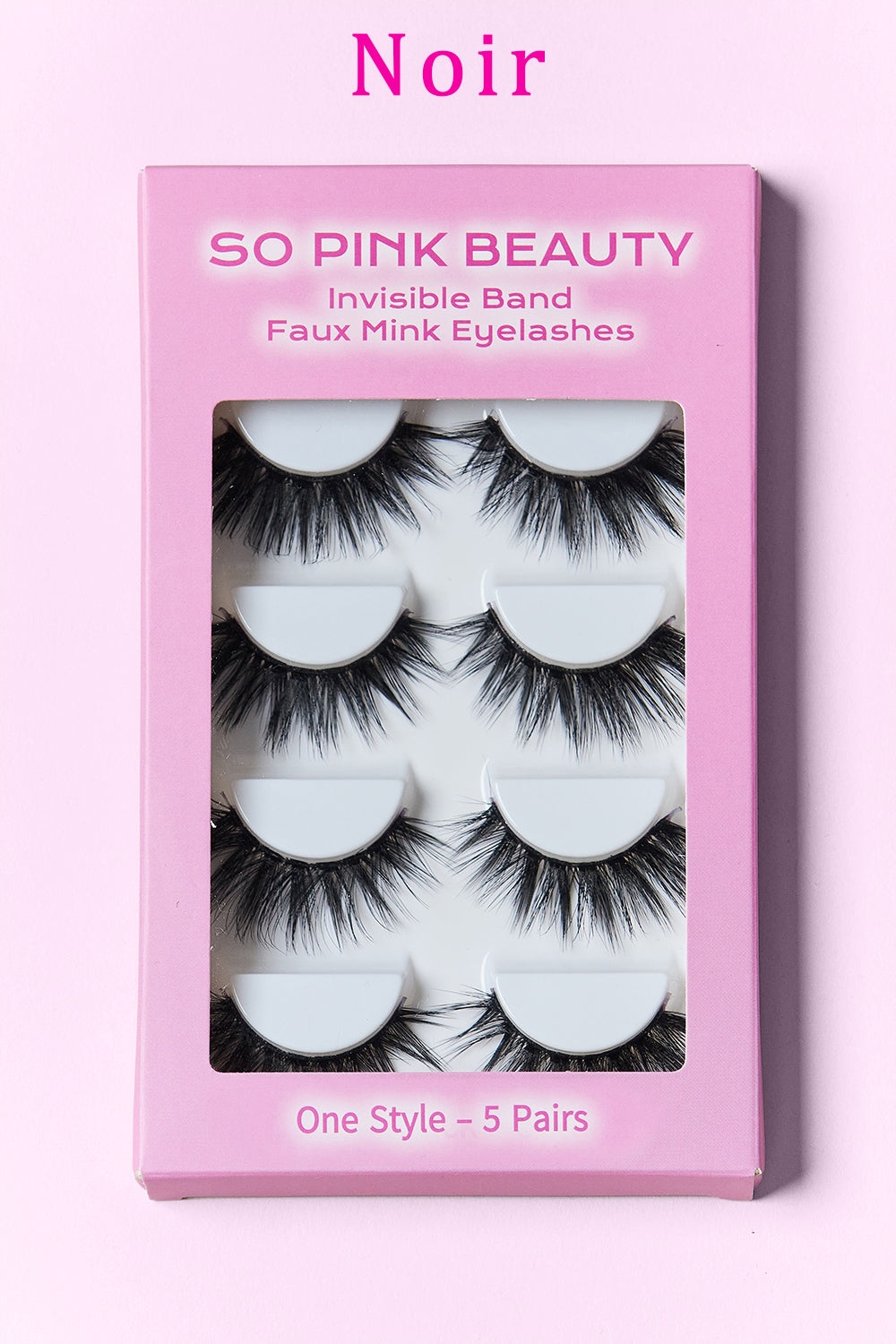 SO PINK BEAUTY Faux Mink Eyelashes 5 Pairs SO PINK BEAUTY Faux Mink Eyelashes 5 Pairs - TopFashionHQ