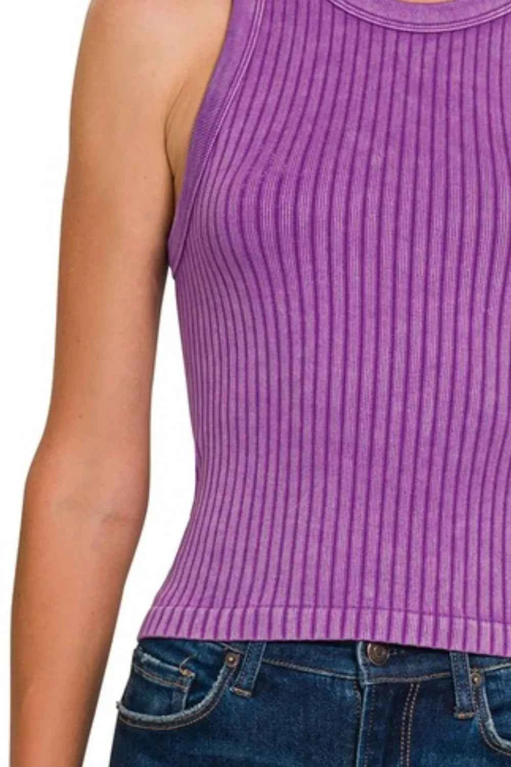 Zenana Ribbed Washed Seamless Tank Top Zenana Ribbed Washed Seamless Tank Top