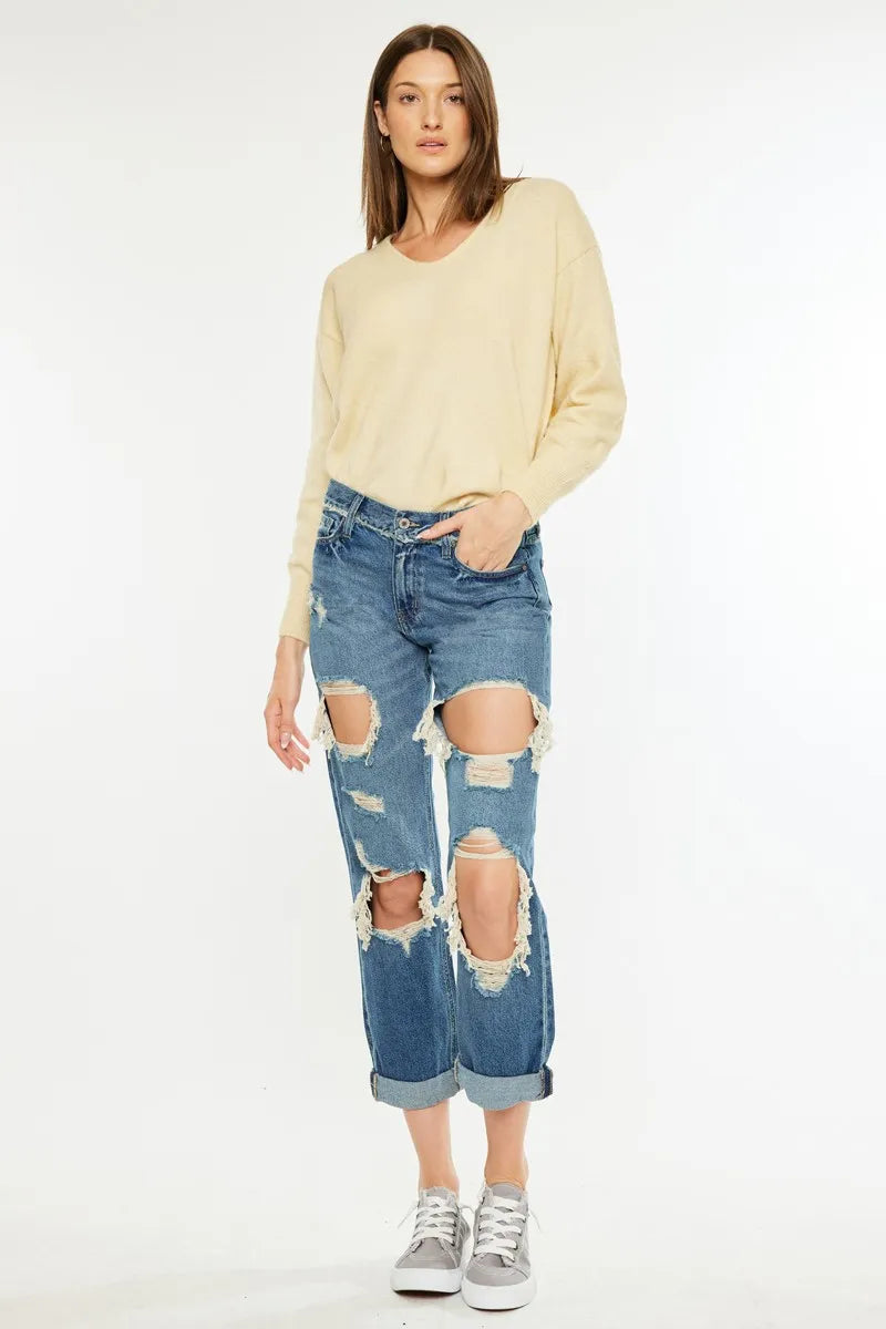 Kancan Distressed Mid Rise True Boyfriend Jeans bc859ab52b5541169e67403e5e3b2681-Max-Origin