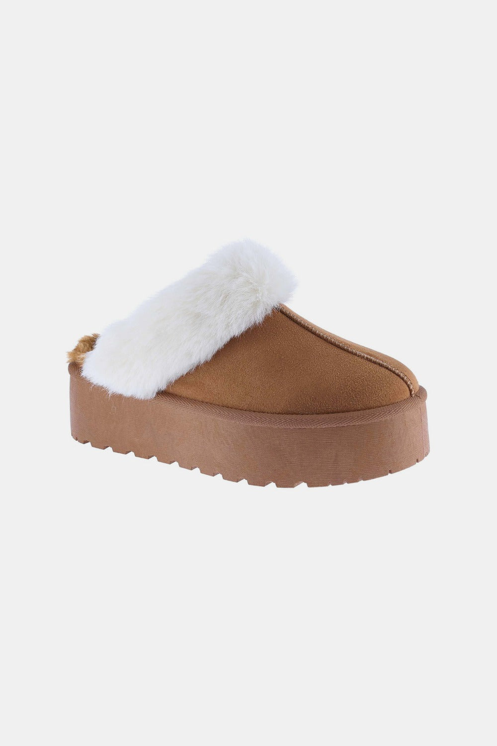 Weeboo Thick Bottom Fur Trim Snow Slippers Weeboo Thick Bottom Fur Trim Snow Slippers