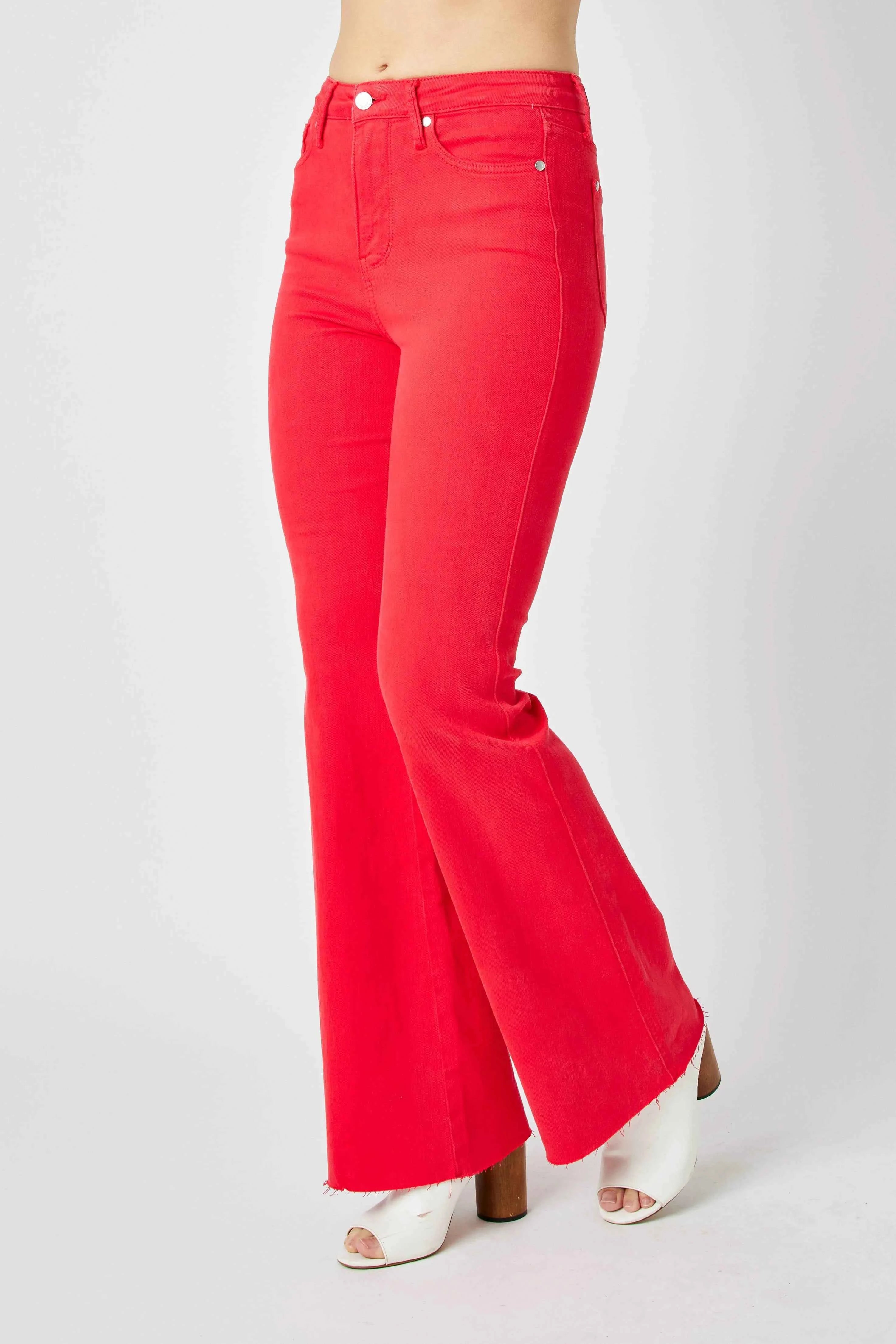 Judy Blue Full Size Hw Tummy Control Garment Dyed Flare Jeans Plus Size Judy Blue Full Size Hw Tummy Control Garment Dyed Flare Jeans Plus Size