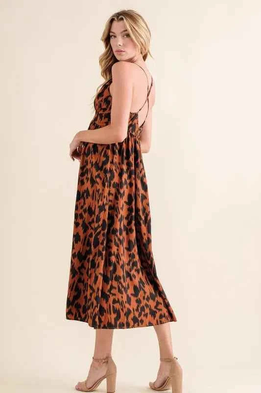 And The Why Leopard Print Plunge Maxi Dress And The Why Leopard Print Plunge Maxi Dress