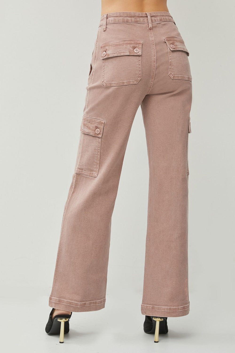 RISEN Full Size High Rise Wide Leg Cargo Jeans RISEN Full Size High Rise Wide Leg Cargo Jeans