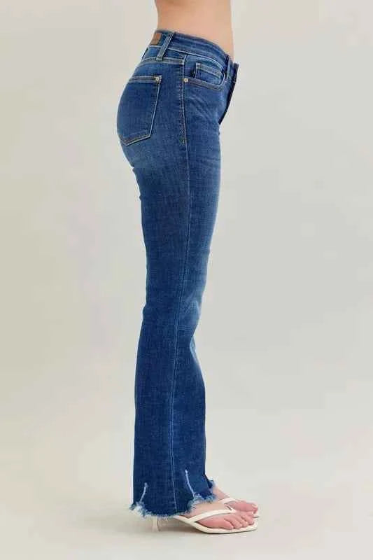 Judy Blue Full Size Mid-rise Non-distressed Hem Bootcut Jeans Plus Size Judy Blue Full Size Mid-rise Non-distressed Hem Bootcut Jeans Plus Size