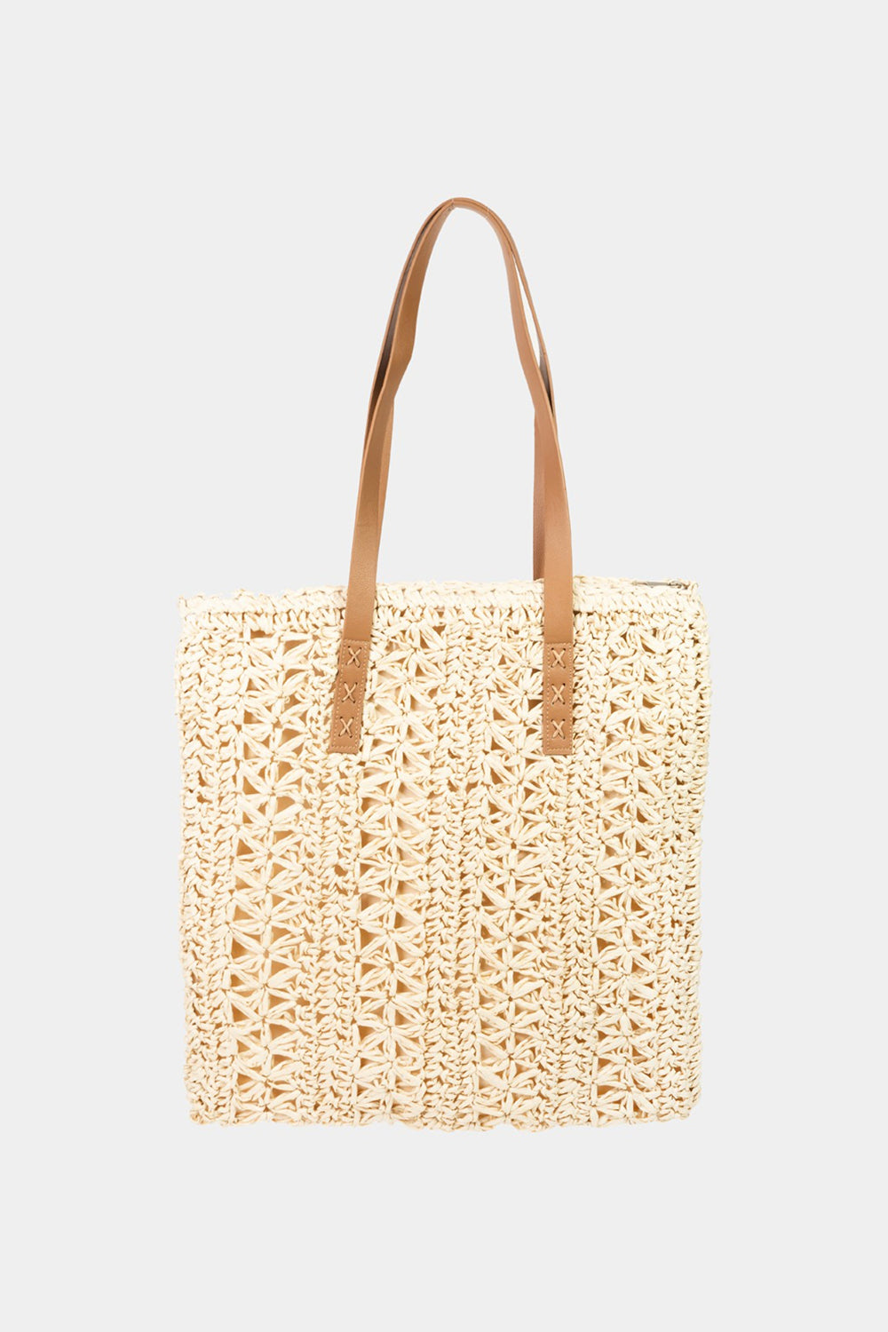Fame Straw Braided Tote Bag Fame Straw Braided Tote Bag - TopFashionHQ
