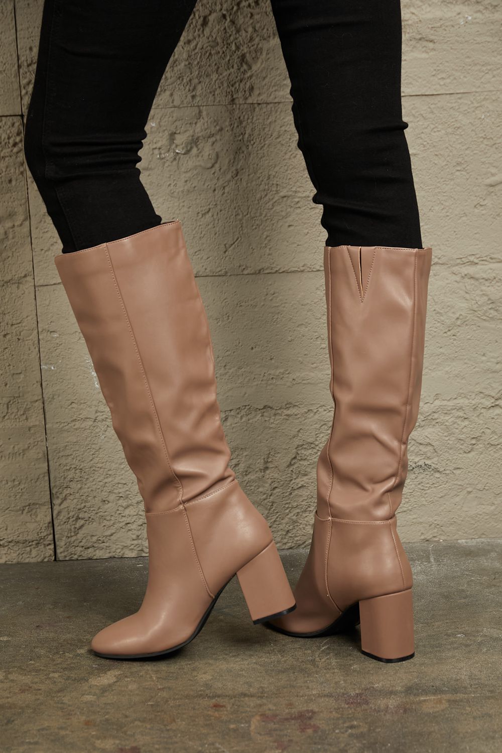 East Lion Corp Block Heel Knee High Boots East Lion Corp Block Heel Knee High Boots - TopFashionHQ