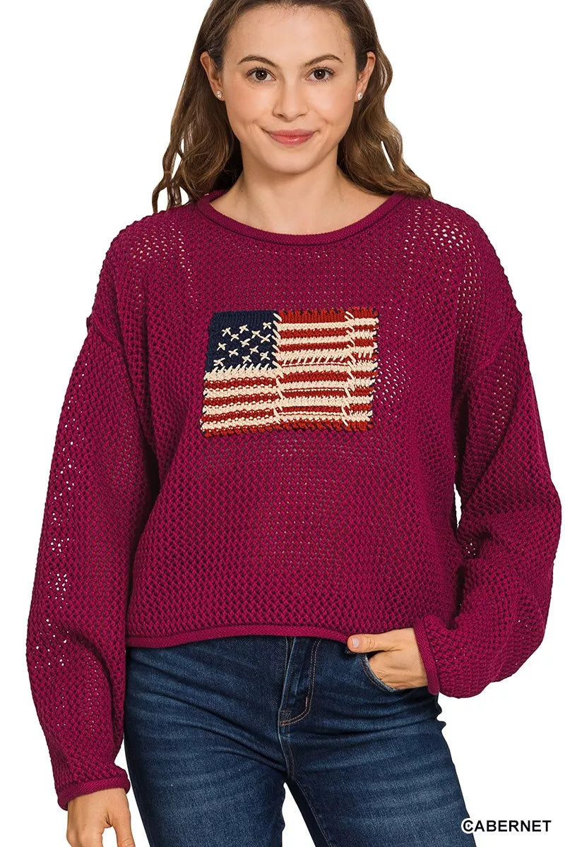Zenana American Flag Crew Neck Sweater bfc5d82b0bf54368a2c13ec911bfb1e2-Max-Origin