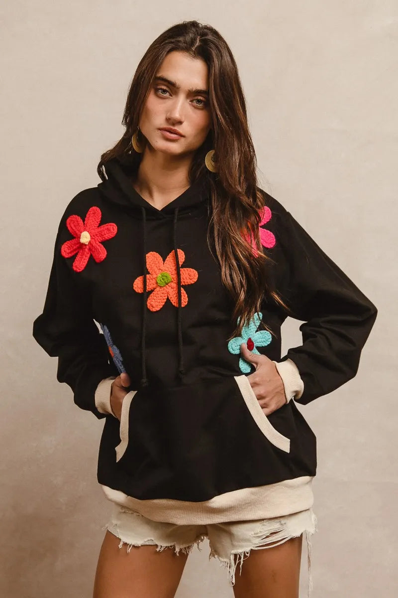 BiBi Patched Hoodie Top c03b1f358d37422a9dcdc3564a8d793c-Max-Origin