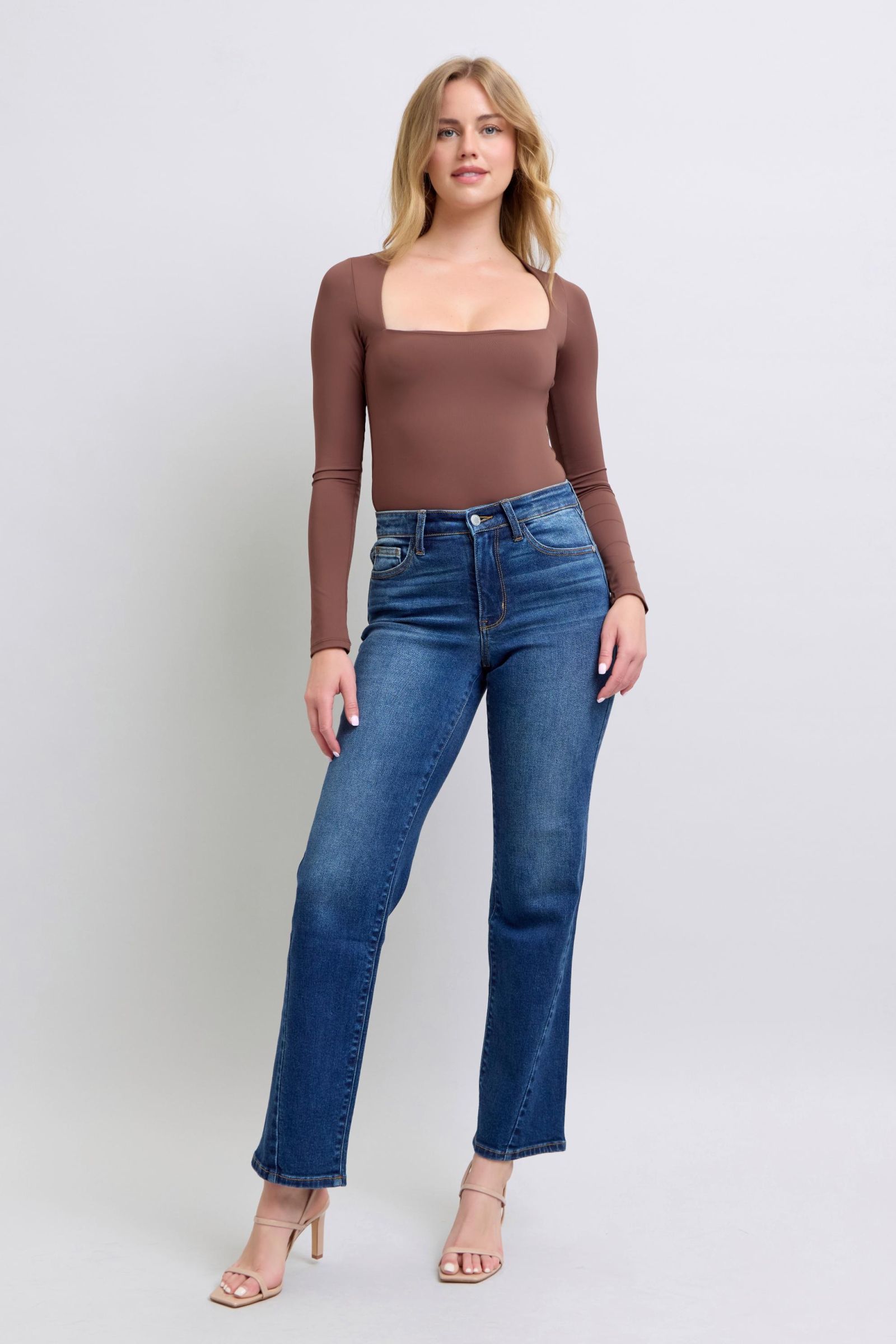 Judy Blue Full Size Side Seam Detail Straight Jeans with Pockets Judy Blue Full Size Side Seam Detail Straight Jeans with Pockets - TopFashionHQ