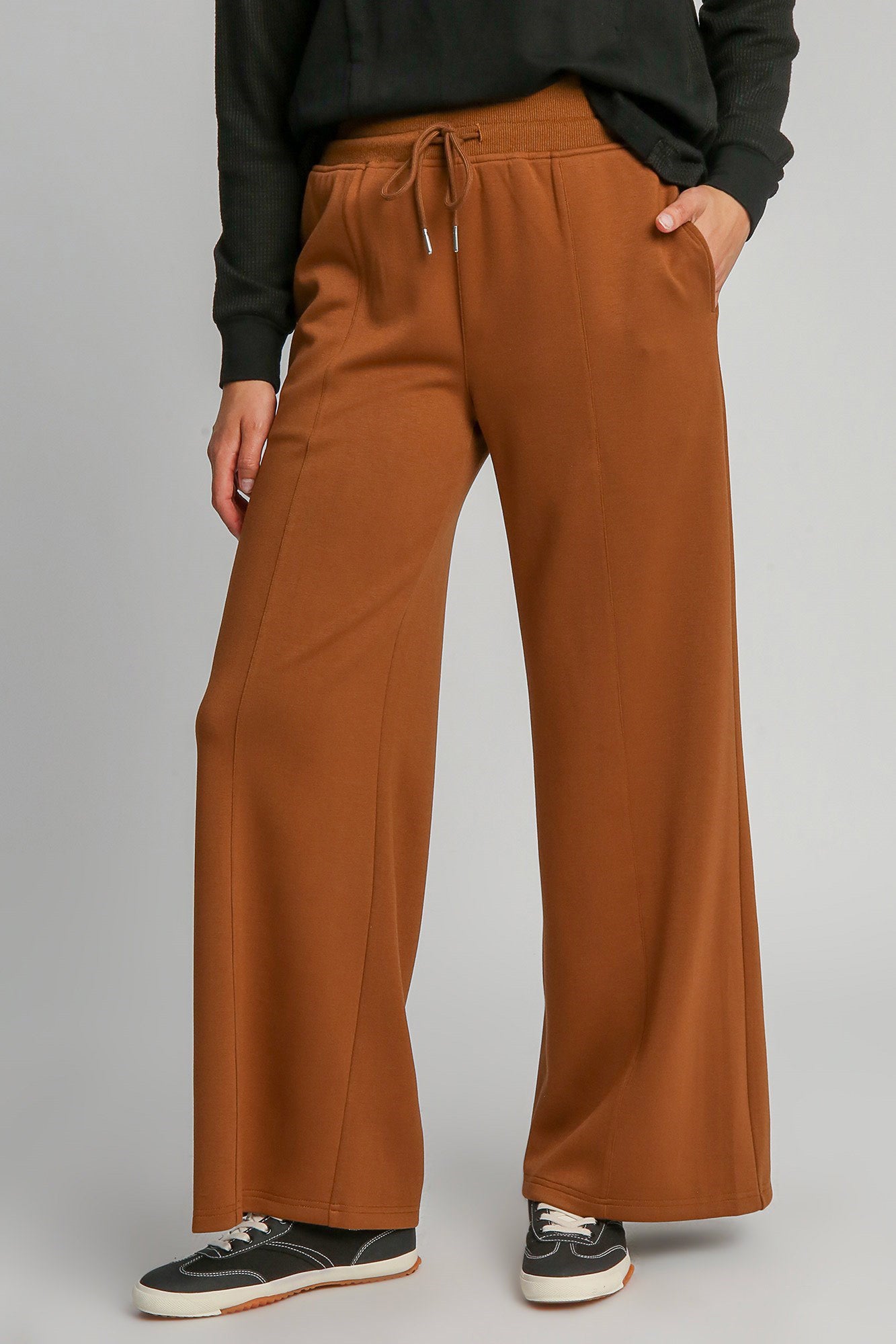 Umgee Drawstring Wide Leg Pants with Pockets Umgee Drawstring Wide Leg Pants with Pockets - TopFashionHQ