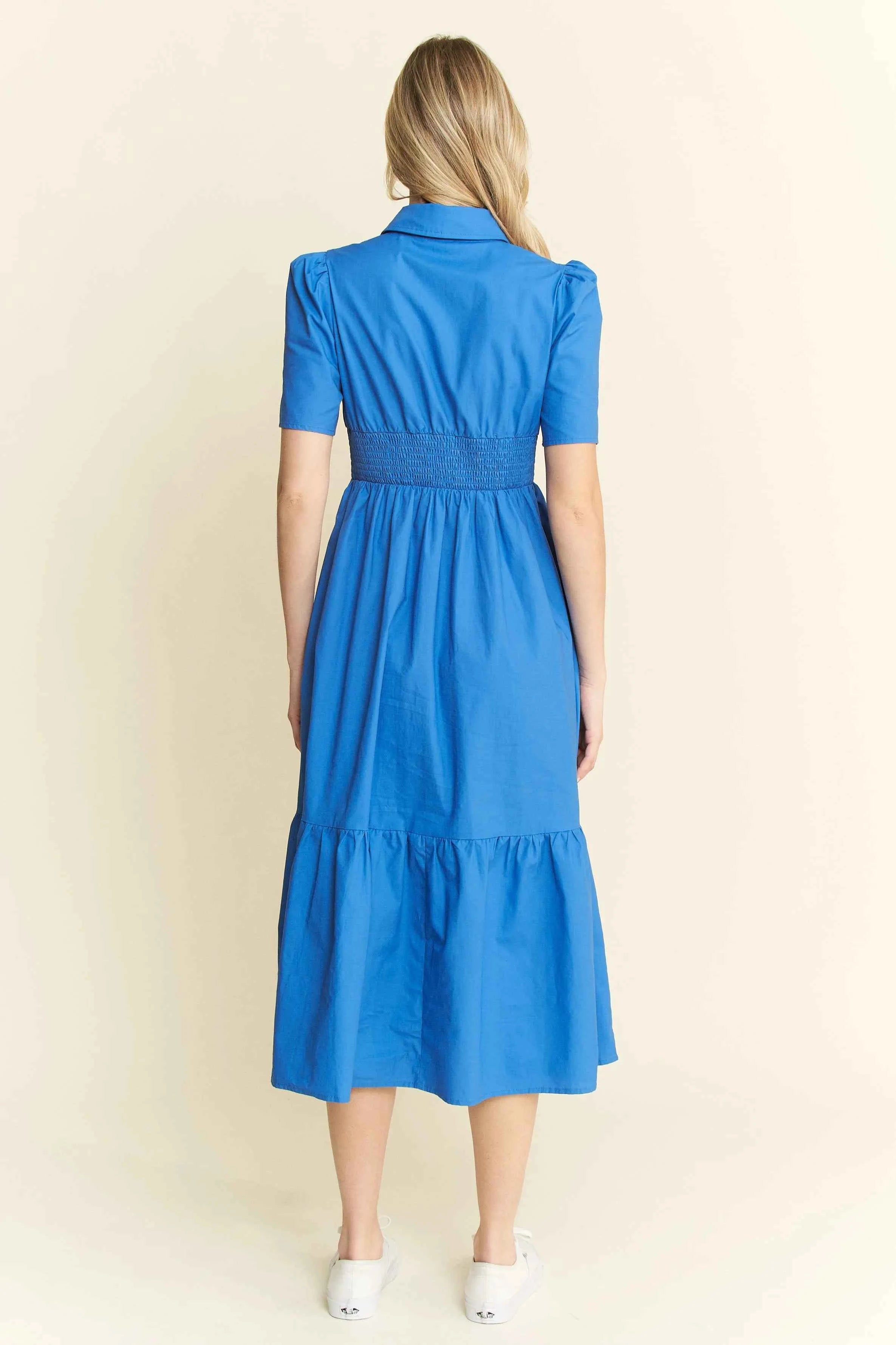 Jade By Jane Short Sleeve Button Down Midi Dress Jade By Jane Short Sleeve Button Down Midi Dress