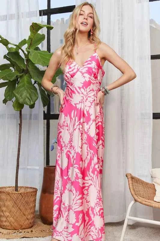 ADORA Print Spaghetti Strap Maxi Dress ADORA Print Spaghetti Strap Maxi Dress