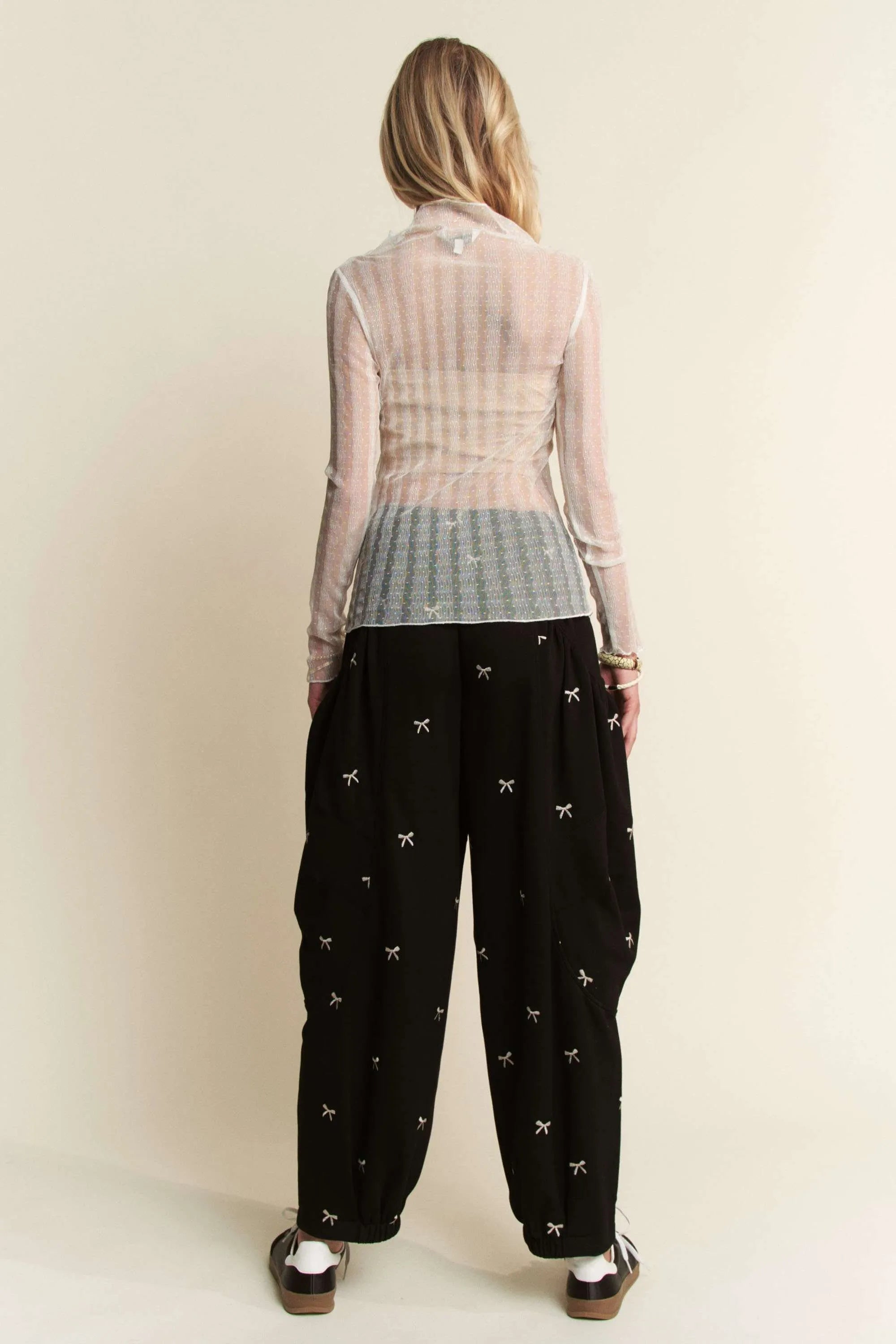 Davi & Dani Turtle Neck Lace Dotted Stretch Mesh Sheer Top c2a773ecfaba4e4b830df8f3243d9cc7-Max-Origin