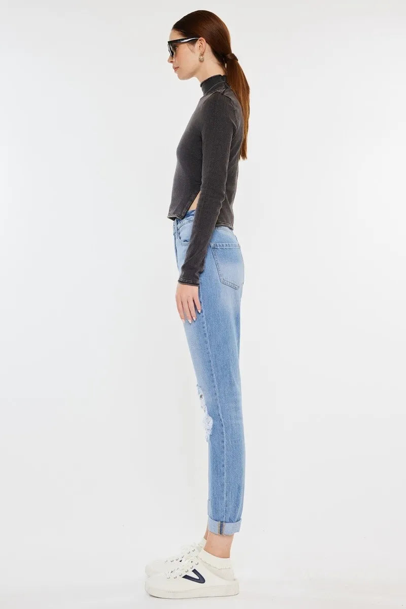 Kancan High Rise Distressed Mom Jeans c32ac079f75d450fa79071a50b5c6a43-Max-Origin