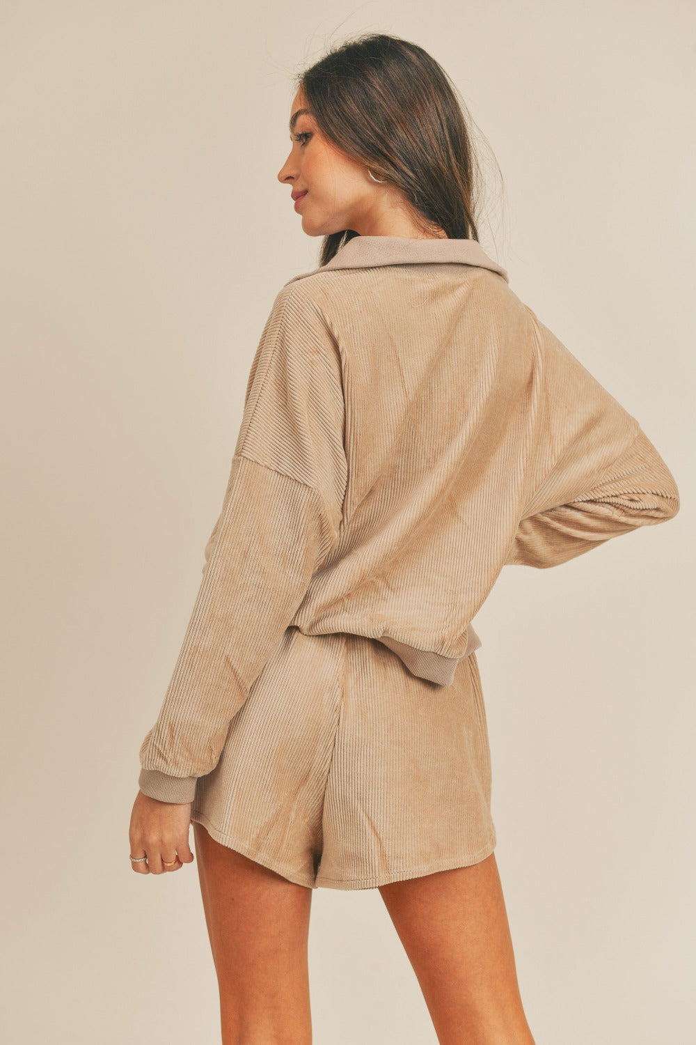 MABLE Corduroy Half Zip Top and Shorts Set MABLE Corduroy Half Zip Top and Shorts Set