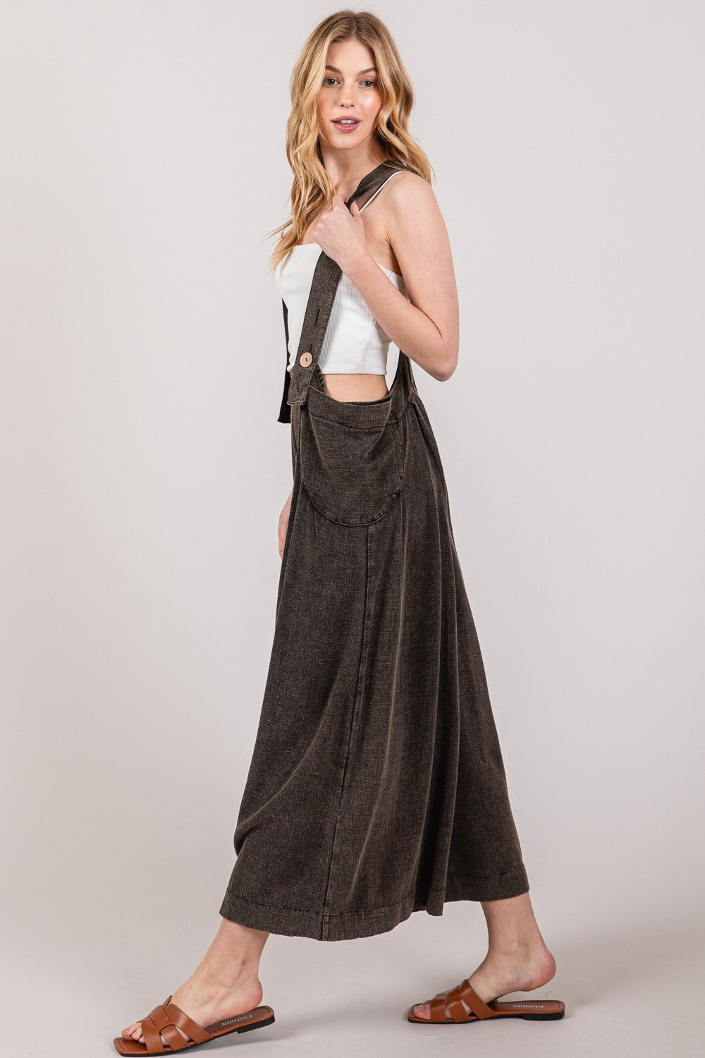 SAGE + FIG Full Size Wide Strap Wide Leg Overalls SAGE + FIG Full Size Wide Strap Wide Leg Overalls - TopFashionHQ