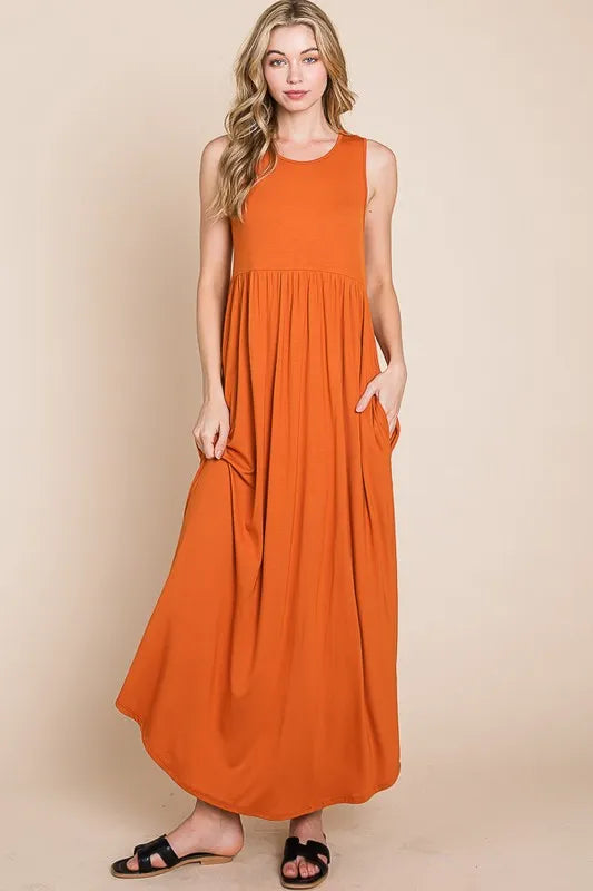 BOMBOM Sleeveless Maxi Dress with Pockets c40a0b70b07044208647420923433489-Max-Origin