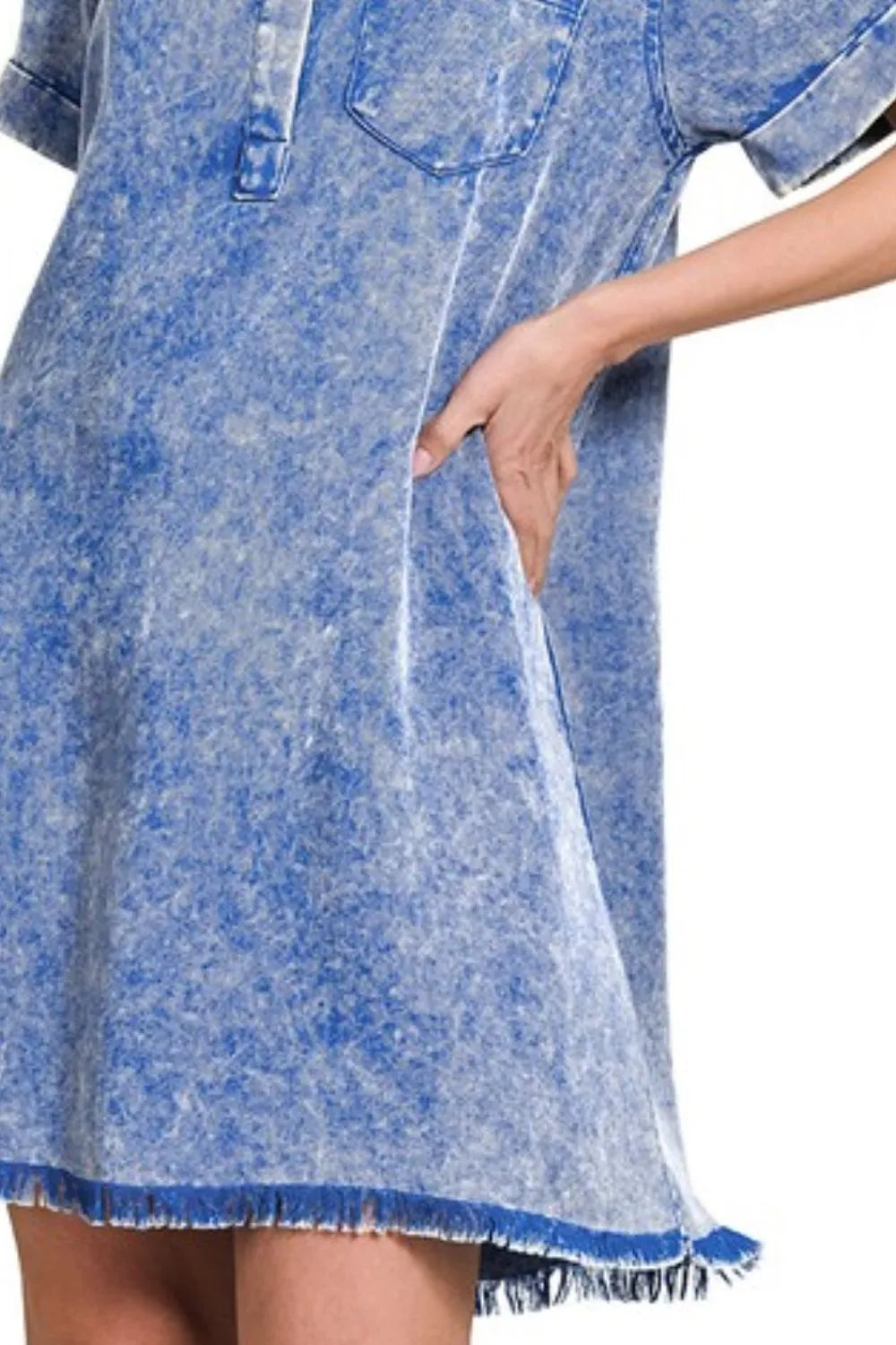 Zenana Tencel Mineral Washed Collared Shirts Dress c470b191-94d3-4151-865b-10ebe2f4a98f-Max-Origin