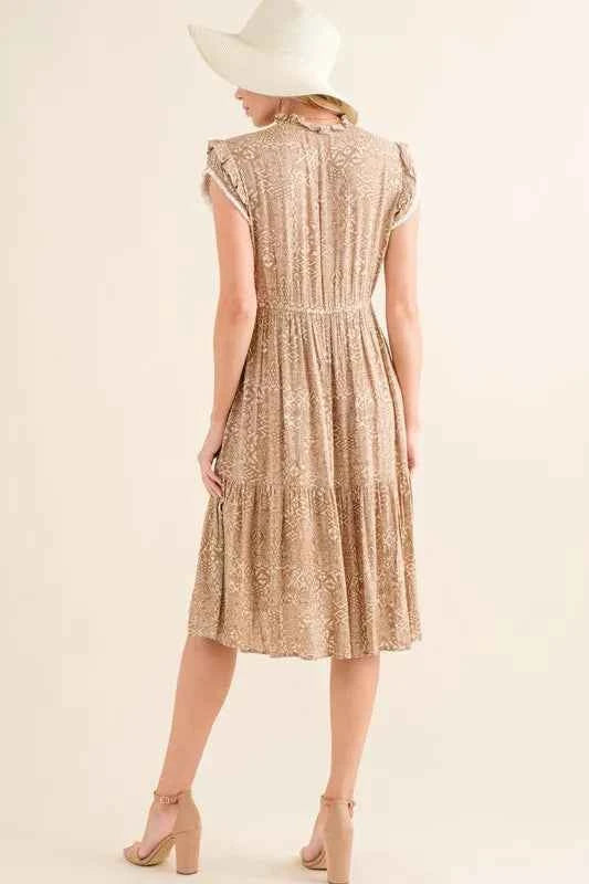 And The Why Boho Printed Tiered Maxi Dress And The Why Boho Printed Tiered Maxi Dress