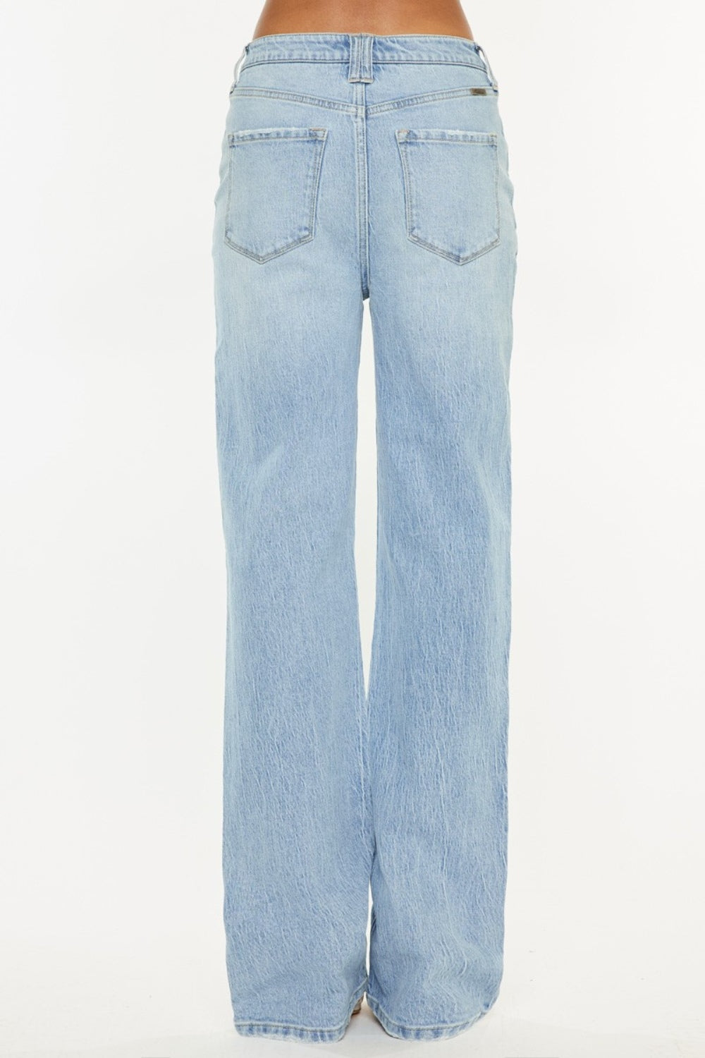 Kancan Distressed High Waist Straight Jeans Kancan Distressed High Waist Straight Jeans - TopFashionHQ
