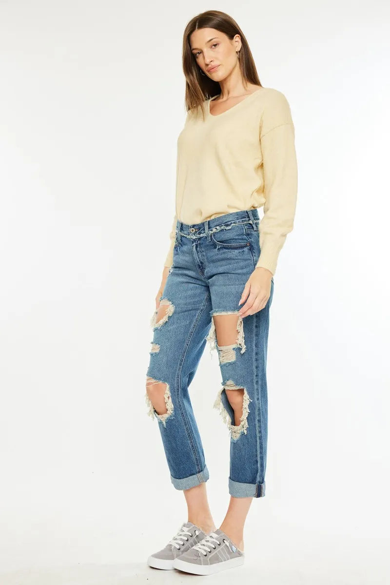 Kancan Distressed Mid Rise True Boyfriend Jeans c63fc3b88bc84a11bd2fe08d5a646c07-Max-Origin