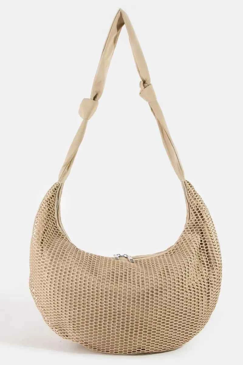 Fame Textured Mesh Knot Shoulder Bag Fame Textured Mesh Knot Shoulder Bag