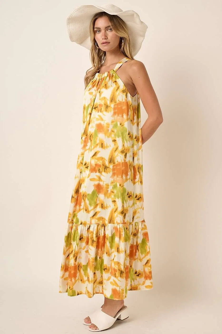 Mittoshop Watercolor Print Halter Neck Satin Maxi Dress c6bc328fc4d649e099f97a2cd2c9035e-Max-Origin